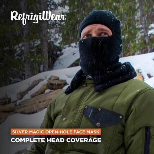 RefrigiWear Silver Magic Open-Hole Face Mask - Breathable Cold Weather Face - Picture 2 of 6