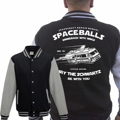 Spaceballs  Collegejacke GRAU May The Schwartz RV Car Flying Wings Lord Helmchen