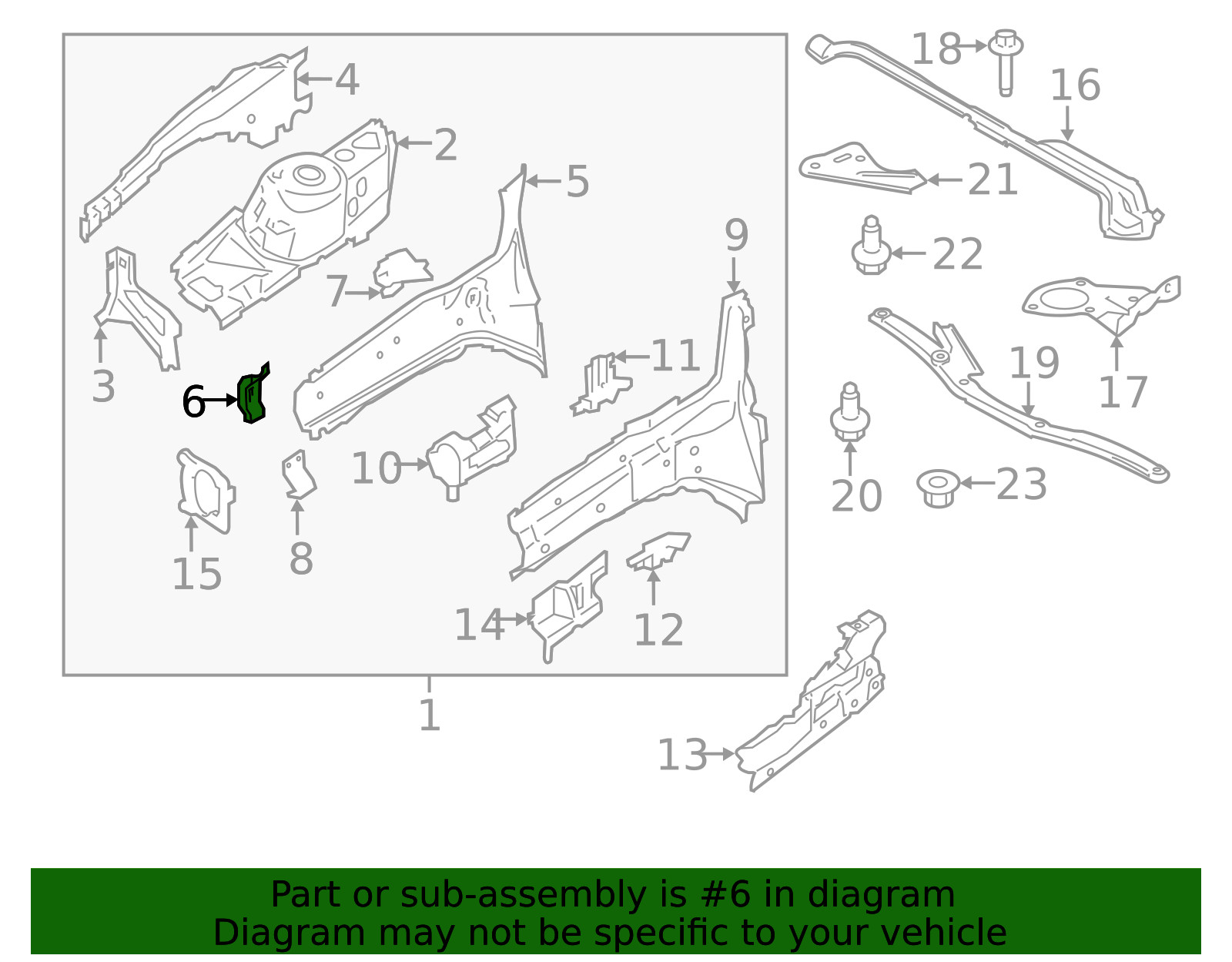 Genuine Ford Outer Rail Front Bracket AV6Z-5810565-A