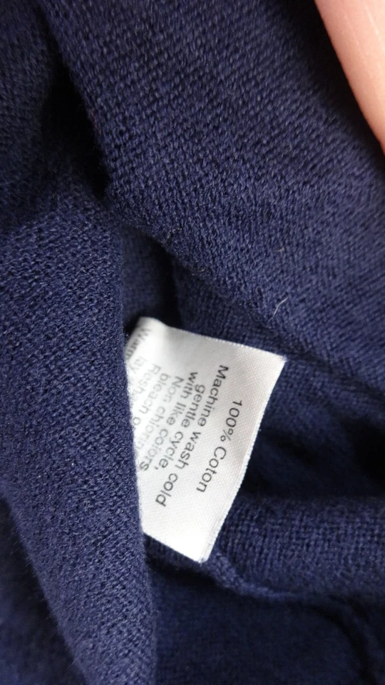 Suéter tejido J.Crew para mujer grande azul manga larga suave Academia cuello en V preppy Foto 4 de 4