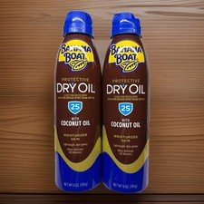 Banana Boat Dry Oil Clear Spray with Coconut Oil SPF 25 6oz ea. 2 PK! Exp 09/27 4.00 per gallon