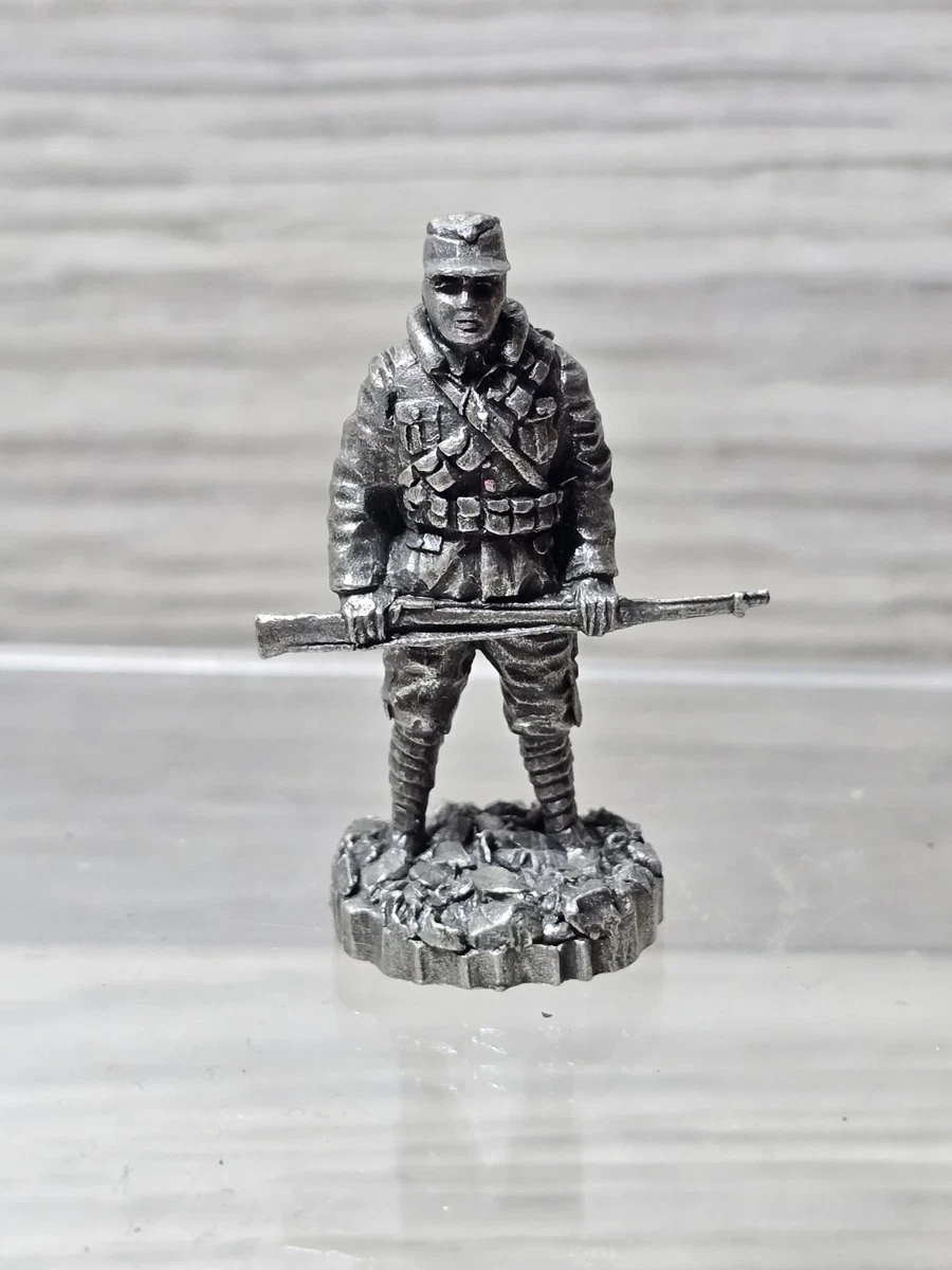 Lot 13 soldats alu polychrome figurines militaires chasseurs alpins XXè