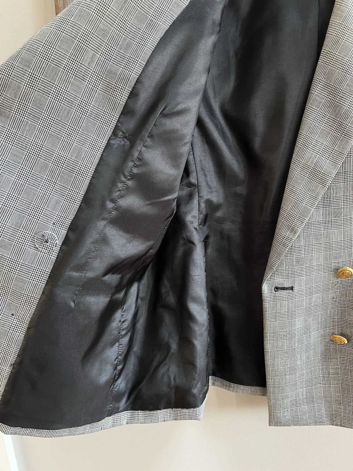 Pendleton Houndstooth Plaid Double Breast Blazer … - image 10