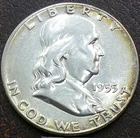 US 1955 Franklin Half Dollar  **