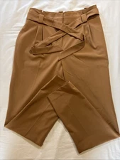 Calvin Klein Dress Pants with Pleats and Belt Size 6