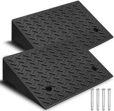 Rubber Curb Ramp,2 Pack,5" Rise Height,11023Ibs, Capacity Driveway Ramps,19.7" L