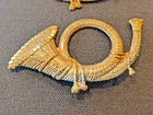 Civil War Style Hardee Hat Bugle Infantry Metal Decor Applique False Embroidered
