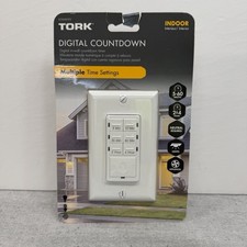 TORK 5-Minute to In-Wall Countdown Digital Lighting and Appliance Timer White