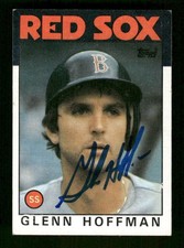 1986 Topps Red Sox 38 Glenn Hoffman  signed auto autograph  BXCP47