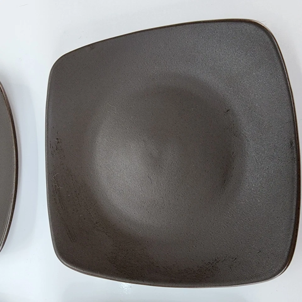 Noritake Colorwave Mini Quad Chocolate Square Plate 6.5" Boxed Bread Dessert - Image 3 of 4