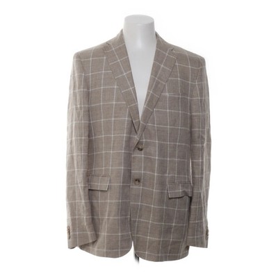 Collection Corneliani, Blazer, Größe: 54, Beige/Weiß, Acetat/Leinen/Viskose #yZe