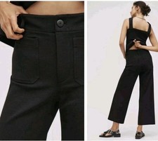 Maeve by Anthropologie Colette Ponte Trousers Black Size 28