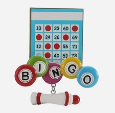 Bingo Personalized Christmas Ornament Gambling Christmas Ornament Board Game Or