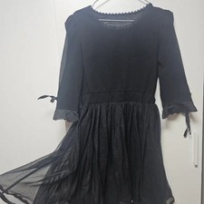 Secret Honey Ballet Dress with Sheer Shoulder and Ribbon Details