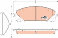 Bremsbelagsatz, Scheibenbremse GDB3484 TRW FüR Toyota Lexus