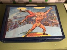 Hulk Hogan The Iron Sheik Championship Wrestlers Ring & Carry Case Rare! WWF LJN