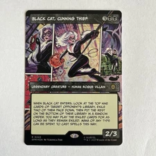 Black Cat, Cunning Thief (Borderless) Spider-Man Foil - 222 - SPM - Ships Now! 