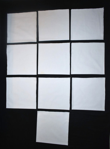 Vintage 11 White Linen Cloth Napkins 23" x 23"