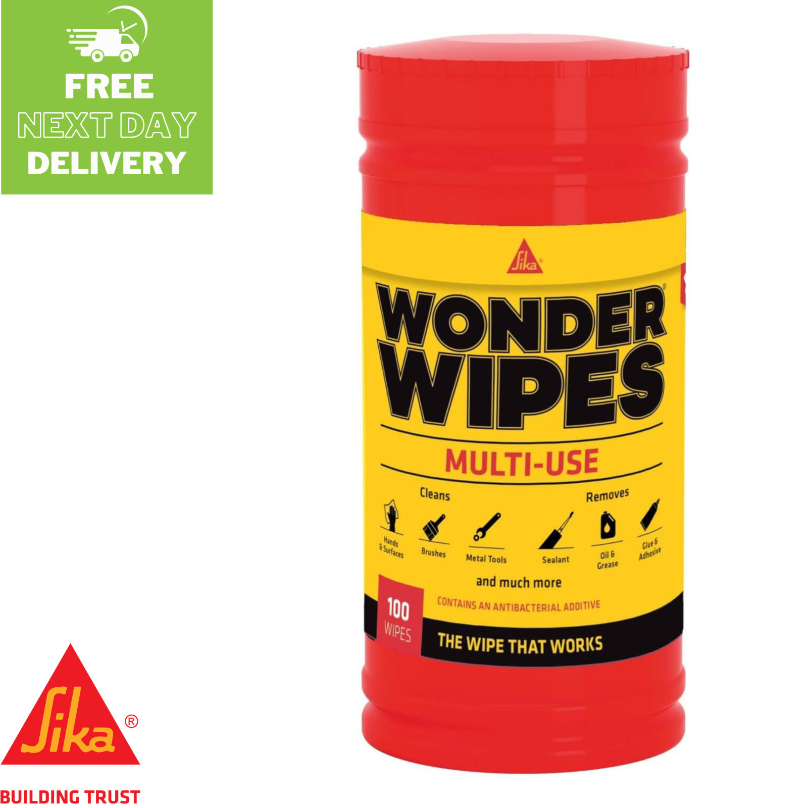 Sika 100 Tub Wonder Wipes Multi Purpose Hand Cleaning Wipe