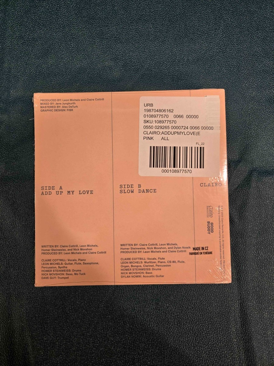 Clairo Add Up My Love / Slow Dance 7インチ Clairo Add Up My Love Slow Dance UO Exclusive 7-inch Single Vinyl