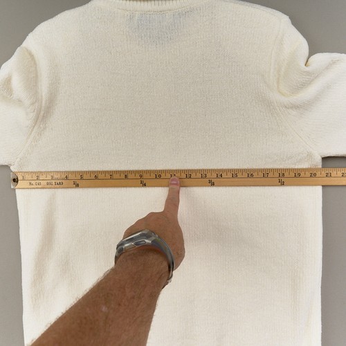 Alfred Dunner M Ivory Chenille Pullover Sweater Vintage Collar Knit - Picture 6 of 7