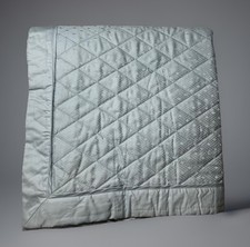 PAIR- RALPH LAUREN LIGHT BLUE QUILTED EURO PILLOW SHAMS BUTTON OPENING 29 x29