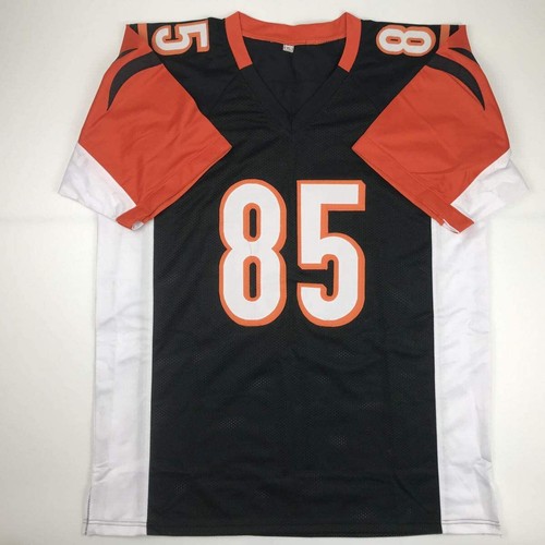 Autographed/Signed CHAD JOHNSON Cincinnati Black Football Jersey JSA COA Auto - Picture 4 of 4