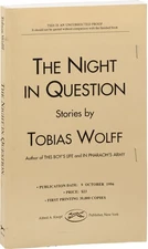 Tobias Wolff THE NIGHT IN QUESTION Uncorrected Proof 1st Edition 1996 #154760