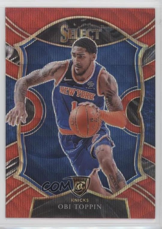 2020-21 Panini Select Concourse Red Wave Prizm Obi Toppin #68 0lt3