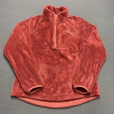 The North Face Fleece Jacket Womens Medium Pink 1/4 Zip Plush Pullover Warm Soft