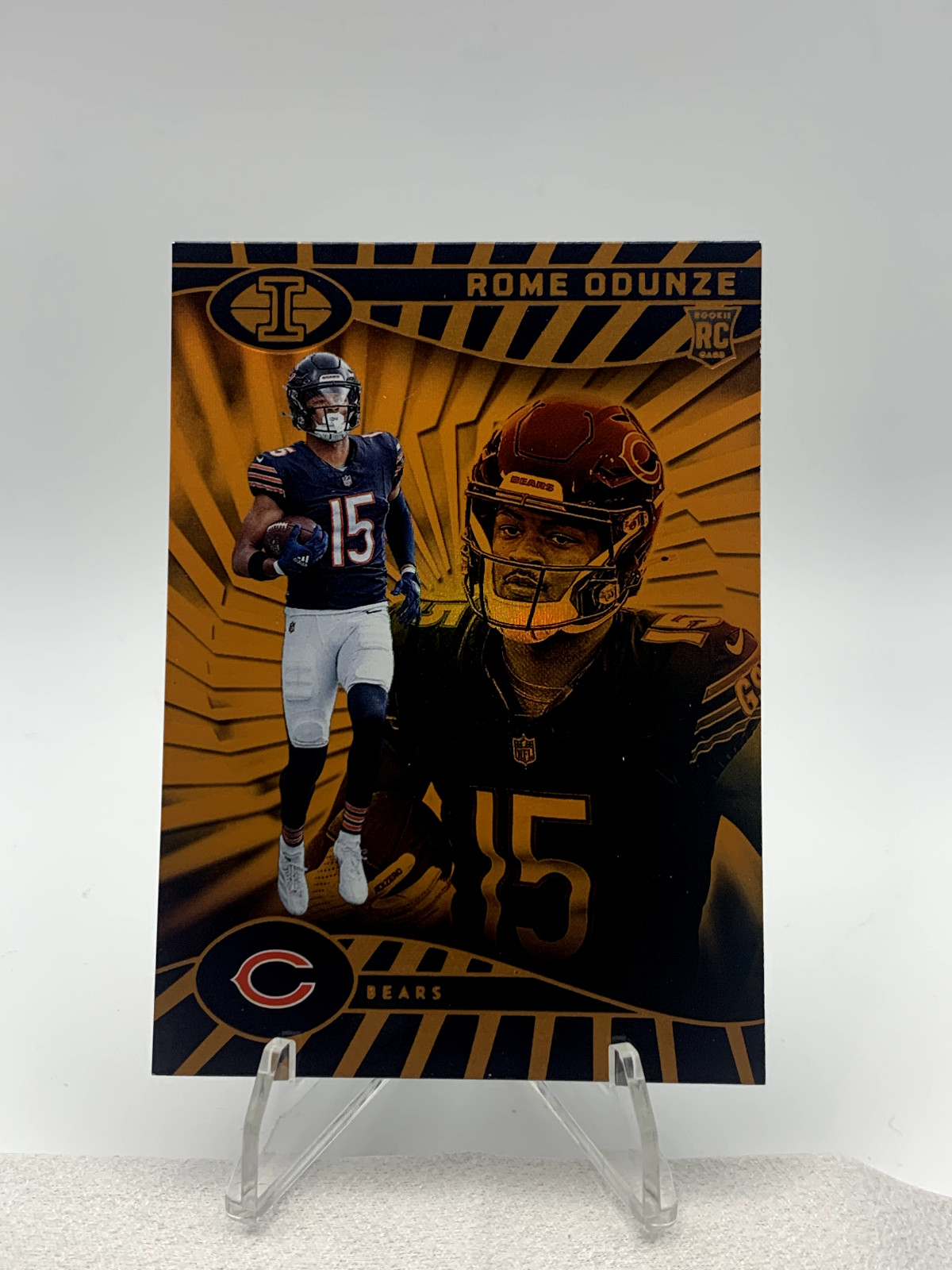 2024 Panini Illusions Orange Trophy Collection #14 Rome Odunze Chicago Bears