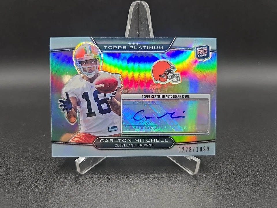 2010 Topps Platinum #61 Carlton Mitchell /1099 Rookie AUTO Cleveland Browns - Image 2 of 4