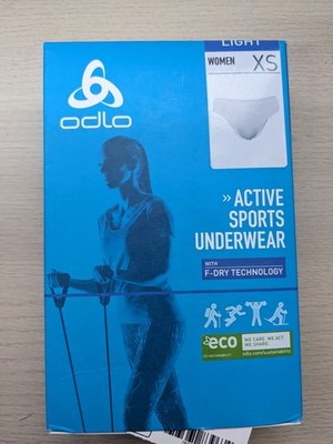 ODLO Funktionsunterwäsche Active Damen Unterhose Weiß Größe XS Slip Sport F-Dry