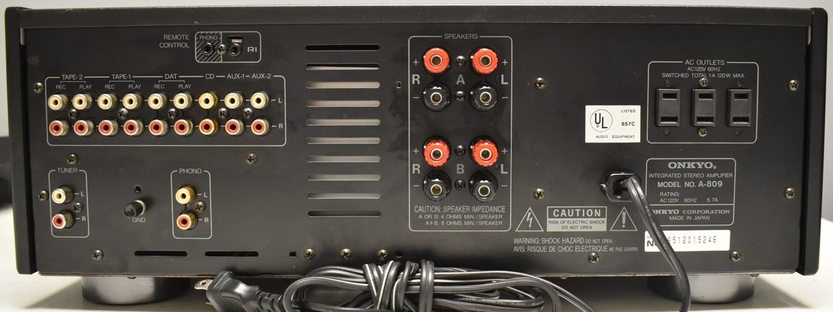 ONKYO Integra Intergrated Stereo Amplifier A-809 | eBay
