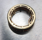 750 Yellow Gold 18K Emerald Cut Garnet Ring Channel Set — photo 9