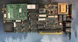 Vintage 9600 Baud ISA Fax Modem Card - Rockwell Hayes Compatible 1989 - Untested