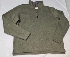 Green Wrangler Authentic 1/4 Zip Up Pullover Sweater Mens Size Large