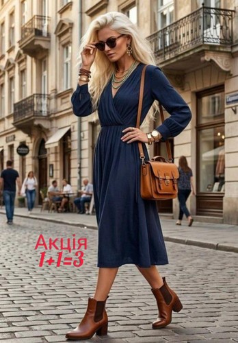 Uniqlo, Uniqlo Blue Viscose With A Smell Dark Midi Dress Size XS-S