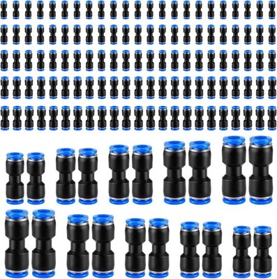 125 Pcs Quick Connect Air Hose Fittings, Straight Push to link 4 6 8 10 12 mm Qu