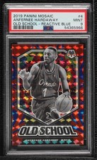 2019 Mosaic Old School Reactive Blue Prizm 99/99 Anfernee Hardaway #4 PSA 9 0f67