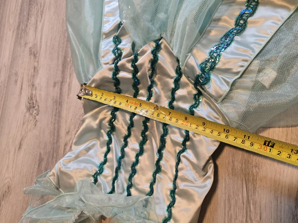 Vestido de Baile Vintage Art Stone Girl M-CH Azul Lentejuelas Encaje Foto 4 de 4