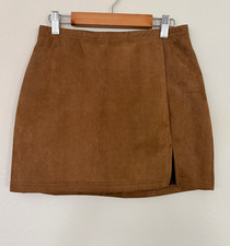 Tan Suede mini skirt