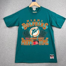 Vintage Miami Dolphins TShirt Mens Large Teal ABC Sports Football Nutmeg USA 90s