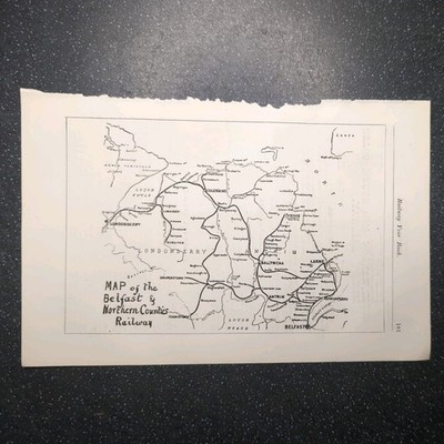 Original 1902 Karte der Belfast & Northern Counties Railway