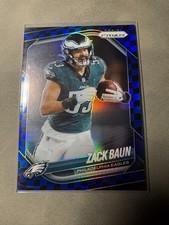 2025 Zack Baun Blue & Black Checkered Prizm RARE SSP Eagles NFL