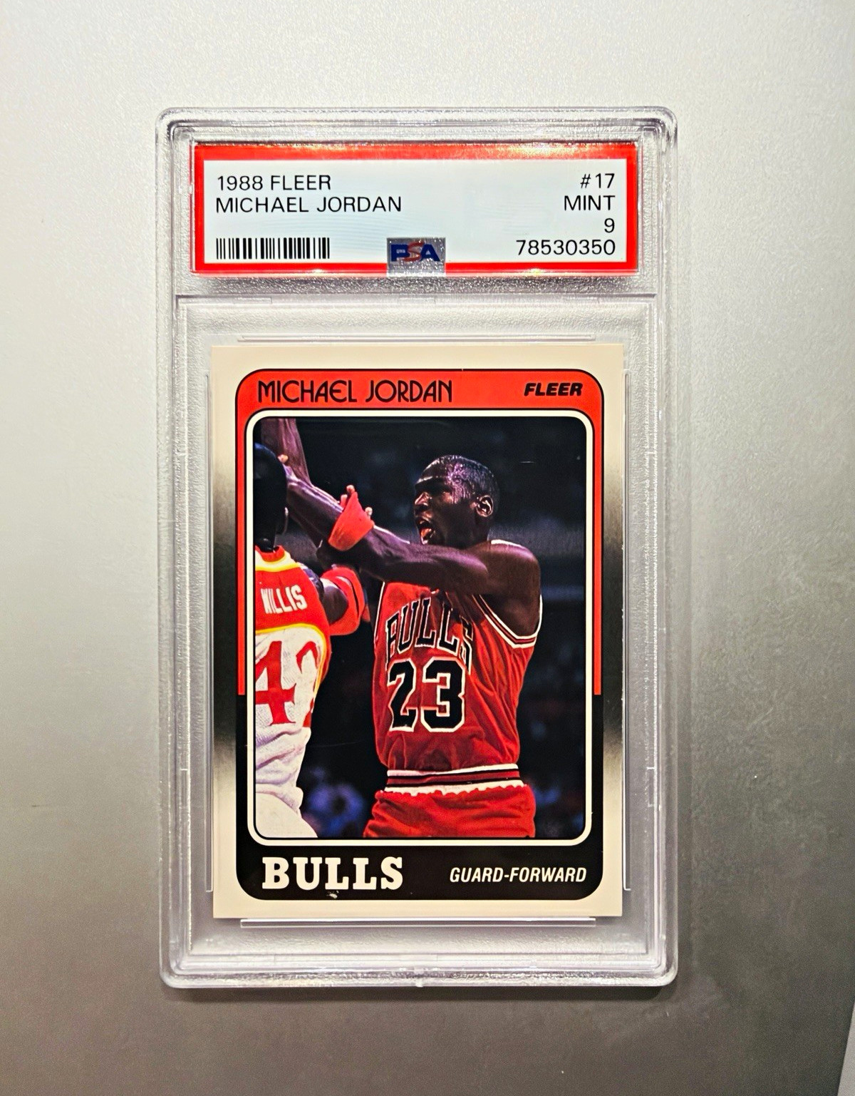 1988 Fleer Michael Jordan #17 PSA 9 Mint Chicago Bulls NBA Basketball MJ 