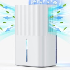 2.7L Dehumidifiers for Home Electric Dehumidifier Bedroom Quiet & White 