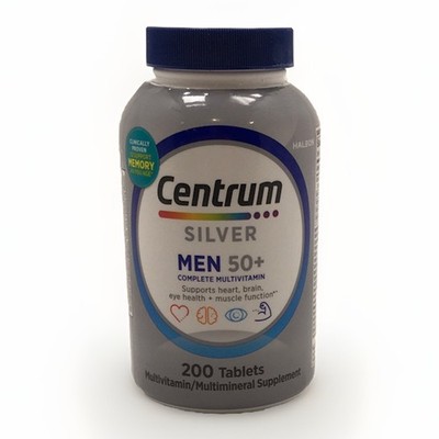 Centrum Silver Men 50+ Complete Multivitamin 200 Tablets EXP 09/27