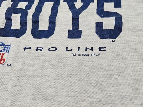 VTG 90s Dallas Cowboys T-Shirt Men's Large Logo Athletic Heather Gray - Picture 3 of 11