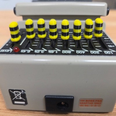 Yellow & Black Color Fader / Slider Caps / Knobs for Boss GE-7 / GEB-7